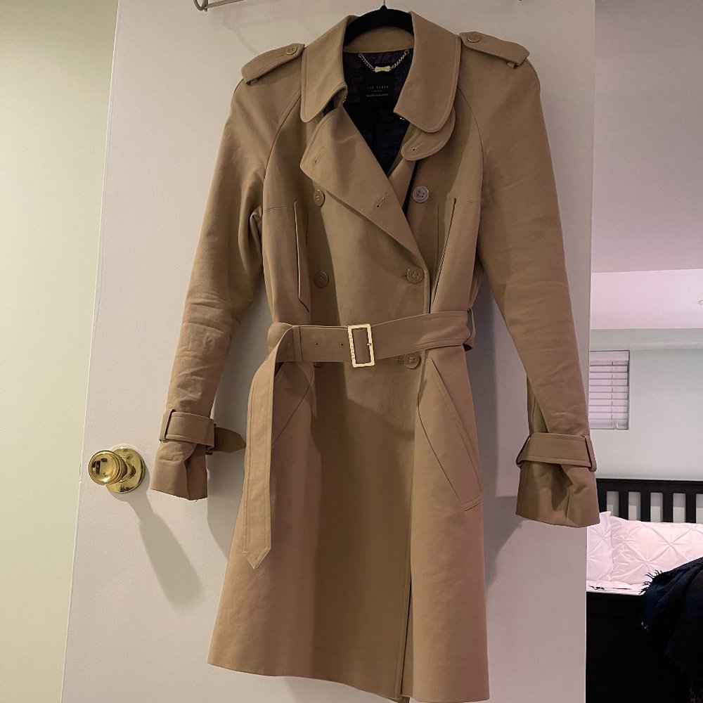 Ted Baker Tan Trench Coat with Belt